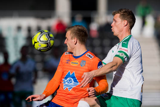 Torbjørn Agdestein of Aalesund and Jacob Egeris of HamKam