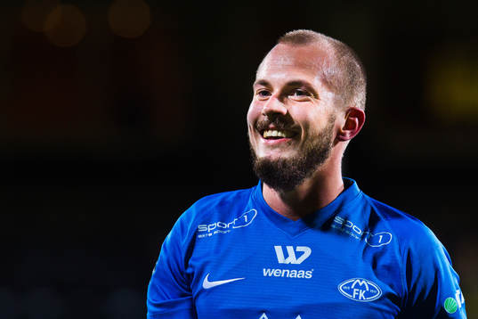 Eirik Hestad of Molde celebrates