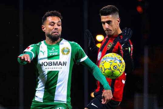 Hammarbys Imad Khalili och Brommapojkarnas Antonio Nieves