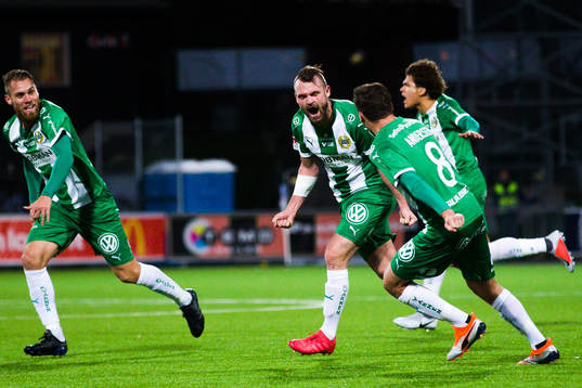 Hammarbys Mads Fenger Nielsen jublar