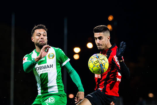 Hammarbys Imad Khalili och Brommapojkarnas Antonio Nieves