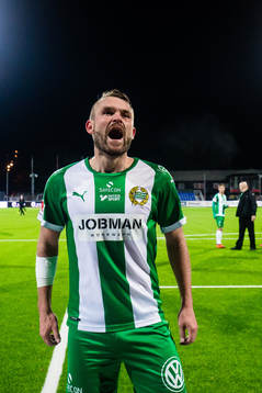 Hammarbys Mads Fenger Nielsen jublar