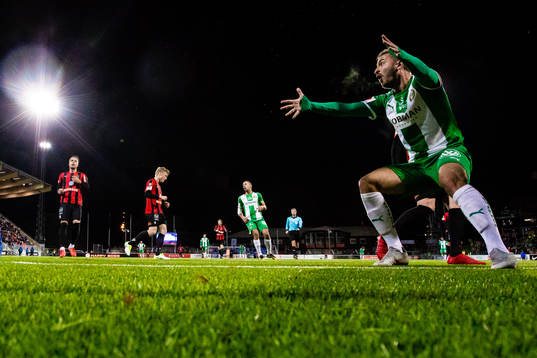 Hammarbys Muamer Tankovic reagerar
