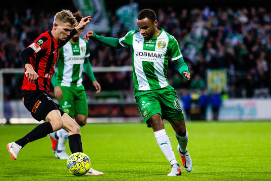 Brommapojkarnas Fritiof Björkén och Hammarbys