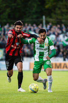 Brommapojkarnas Alexander Nilsson och Hammarbys Jiloan Hamad