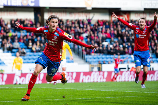 Helsingborgs Max Svensson jublar