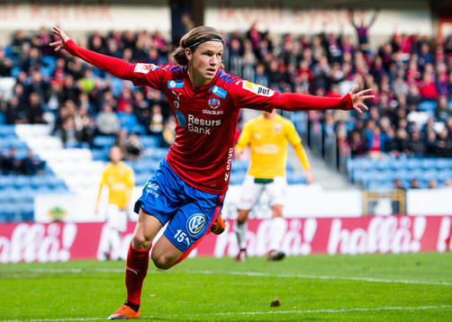 Helsingborgs Max Svensson jublar