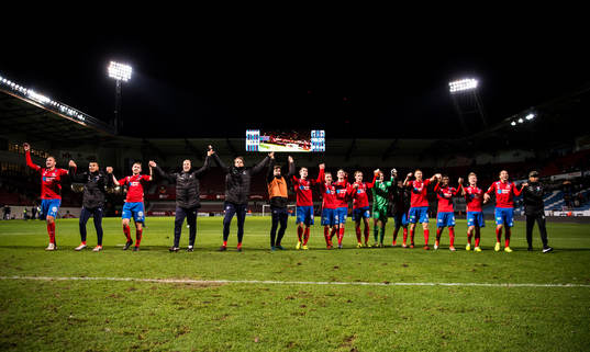 Helsingborgs spelare jublar
