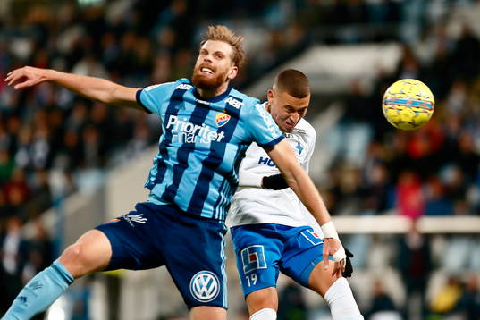 Djurgårdens Niklas Gunnarsson och Norrköpings Jordan