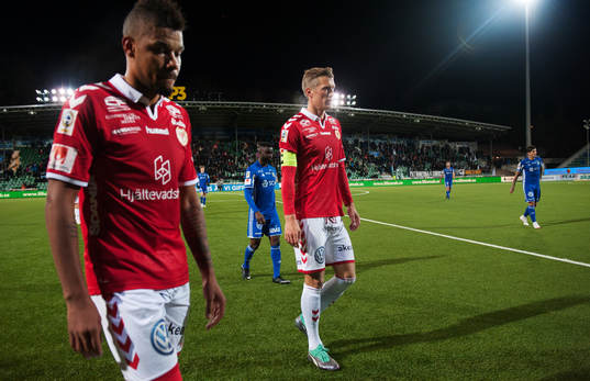 Kalmars Mikael Dyrestam och Viktor Elm deppar