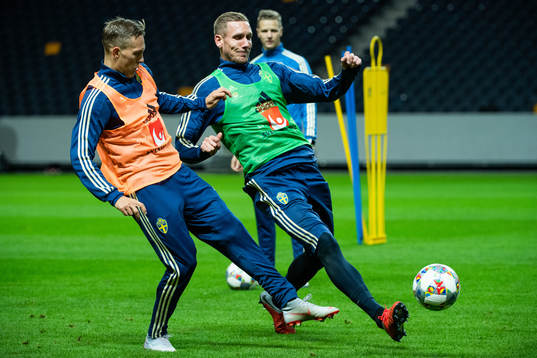 Sveriges Ludwig Augustinsson och Robin Olsen