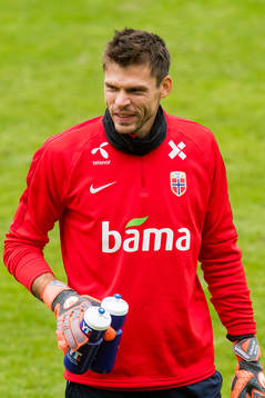 Goalkeeper Rune Almenning Jarstein of Norway