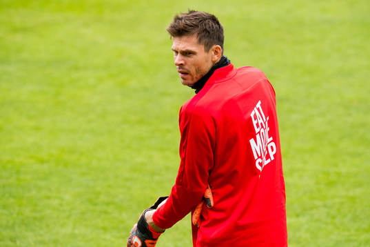 Goalkeeper Rune Almenning Jarstein of Norway