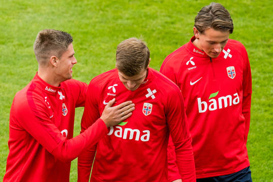 Markus Henriksen, Alexander Sørloth and Sander Berge of