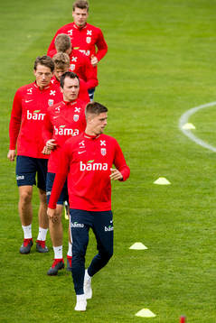 Sander Berge, Even Hovland and Markus Henriksen of Norway