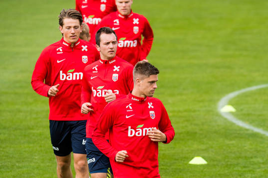 Sander Berge, Even Hovland and Markus Henriksen of Norway