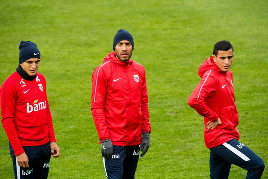 Mohamed Elyounoussi, Haitam Aleesami and Omar Elabdellaoui