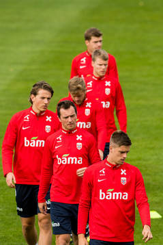 Sander Berge, Even Hovland and Markus Henriksen of Norway