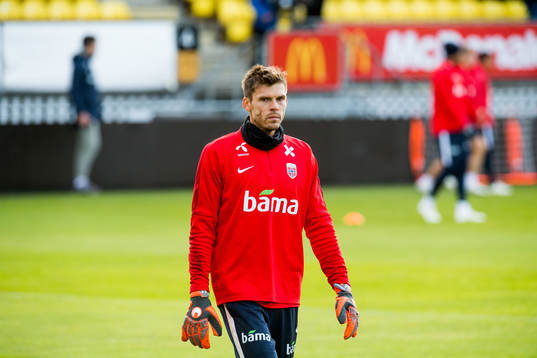 Goalkeeper Rune Almenning Jarstein of Norway