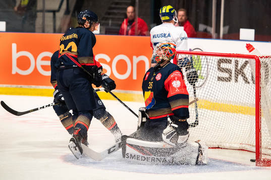 Goalkeeper Robin Jensen of Djurgården looks dejected