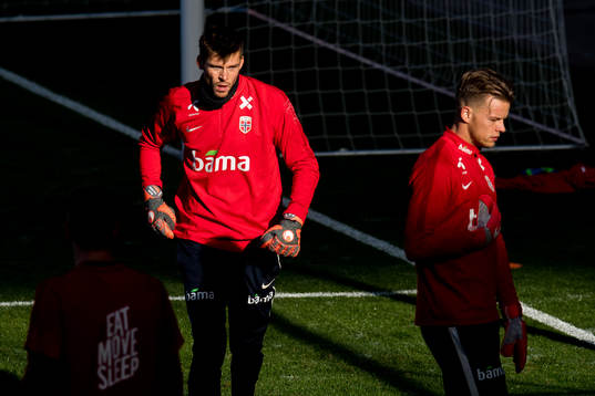 Goalkeeper Rune Almenning Jarstein of Norway and goalkeeper