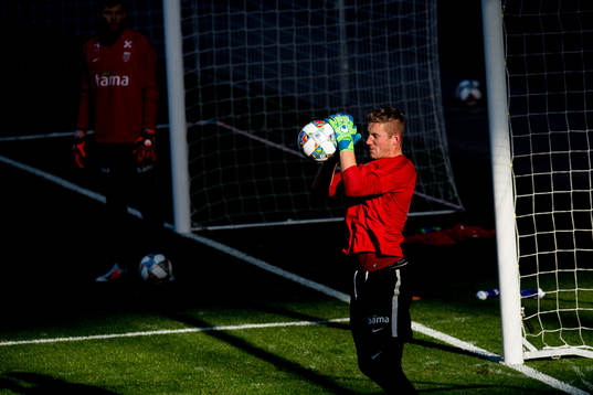 Goalkeeper Eirik Holmen Johansen of Norway
