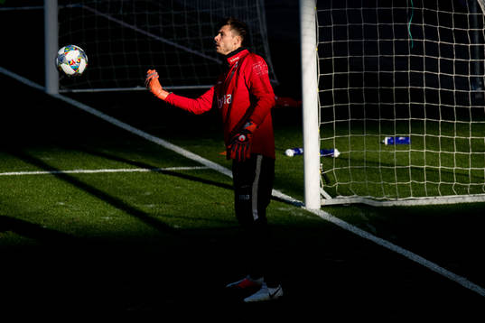 Goalkeeper Rune Almenning Jarstein of Norway