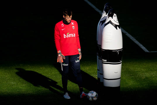Goalkeeper Rune Almenning Jarstein of Norway
