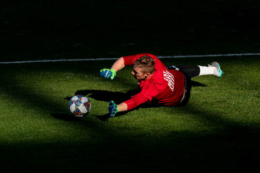 Goalkeeper Eirik Holmen Johansen of Norway