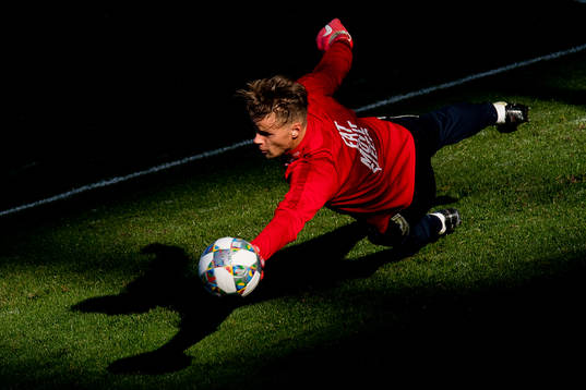 Goalkeeper Ørjan Håskjold Nyland of Norway