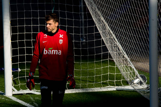 Goalkeeper Rune Almenning Jarstein of Norway
