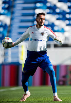 Goalkeeper Guilherme Alvim Marinato of Russia