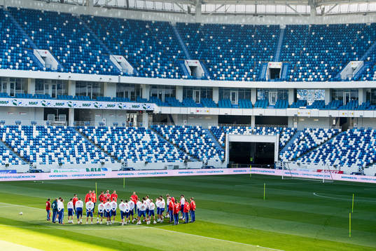 Players and staff of Russia