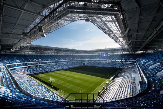 General view of Kaliningrad Stadium prior a training