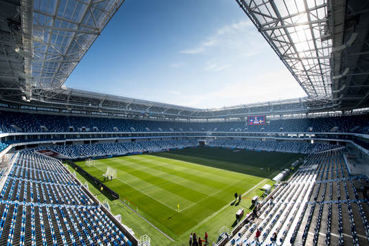 General view of Kaliningrad Stadium prior a training