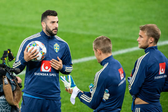 Mikael Ishak and Sebastian Andersson of Sweden