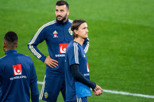 Mikael Ishak and Kristoffer Olsson of Sweden