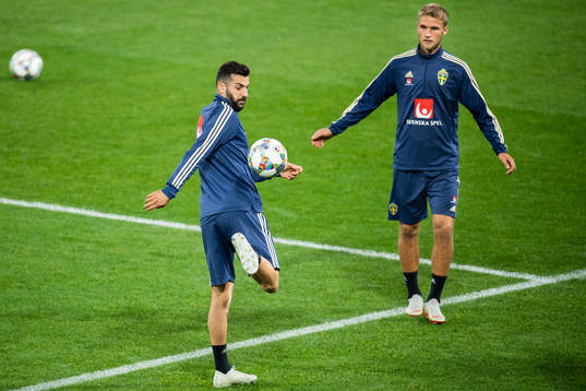 Mikael Ishak and Sebastian Andersson of Sweden