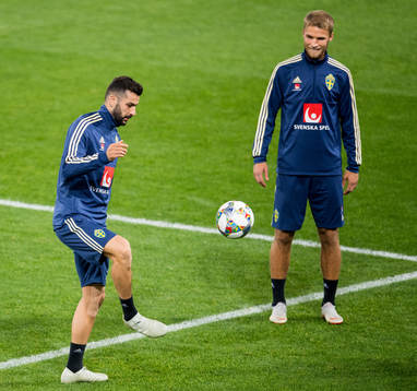 Mikael Ishak and Sebastian Andersson of Sweden