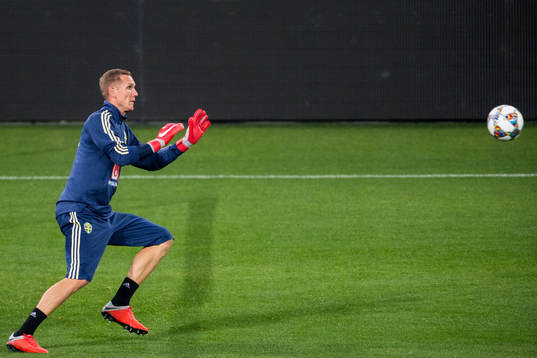 Goalkeeper Robin Olsen of Sweden