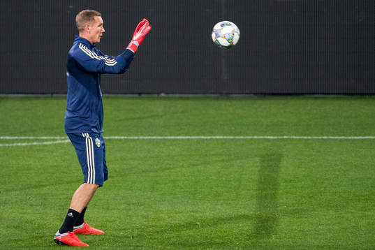 Goalkeeper Robin Olsen of Sweden