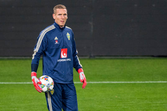 Goalkeeper Robin Olsen of Sweden