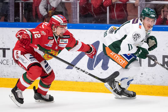 Moras Kevin Gagné och Färjestads Joakim Nygård