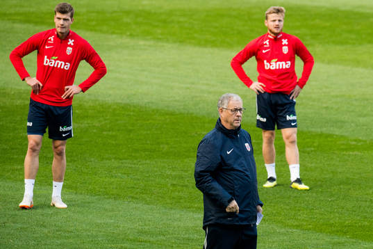 Alexander Sørloth, Lars Lagerbäck, head coach of Norway,