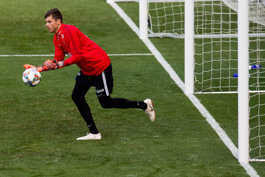 Goalkeeper Rune Almenning Jarstein of Norway