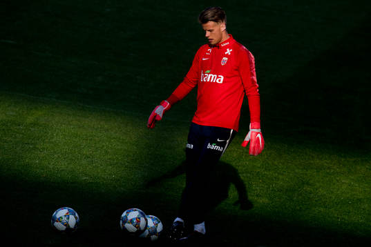 Goalkeeper Ørjan Håskjold Nyland of Norway