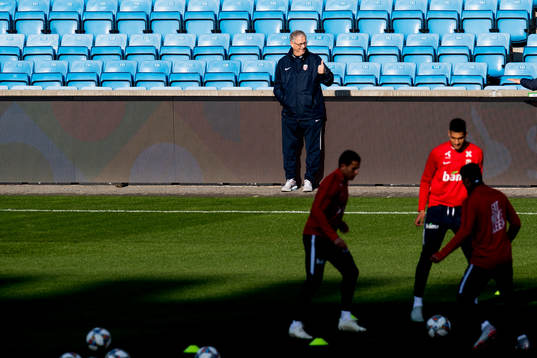 Lars Lagerbäck, head coach of Norway, and Bjørn Maars