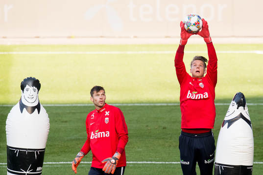 Goalkeeper Rune Almenning Jarstein of Norway and goalkeeper