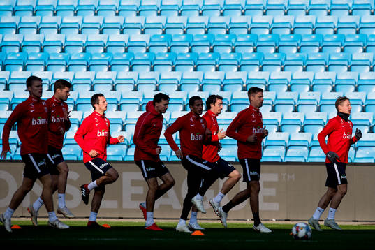Even Hovland, Vegard Forren and Stefan Johansen of Norway
