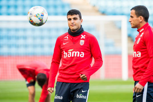 Mohamed Elyounoussi and Omar Elabdellaoui of Norway